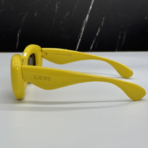 NEW LOEWE LW40117I 39A WOMEN SUNGLASSES YELLOW SQUARE LOEWE EYEWEAR - Picture 8 of 13